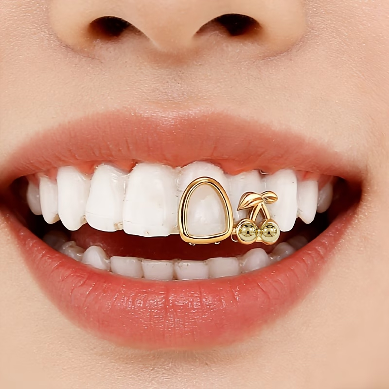 Body Jewelry Unique - Aksesoris Natal GRILLZ Unik, Gigi Emas