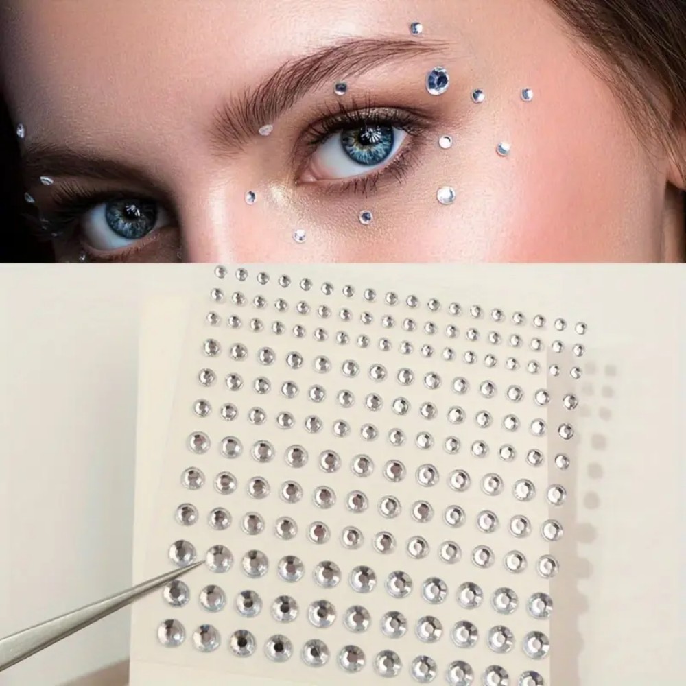 Body Jewelry Labret - 165 Buah Stiker Berlian Imitasi Berperekat,