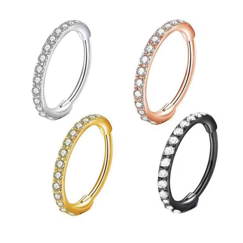 Body Jewelry Surgical Steel - Cincin Hidung CZ Bening 16G, Cincin