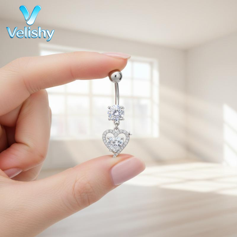 Body Jewelry Surgical Steel - Cincin pusar baja bedah anti-nikel, perhiasan