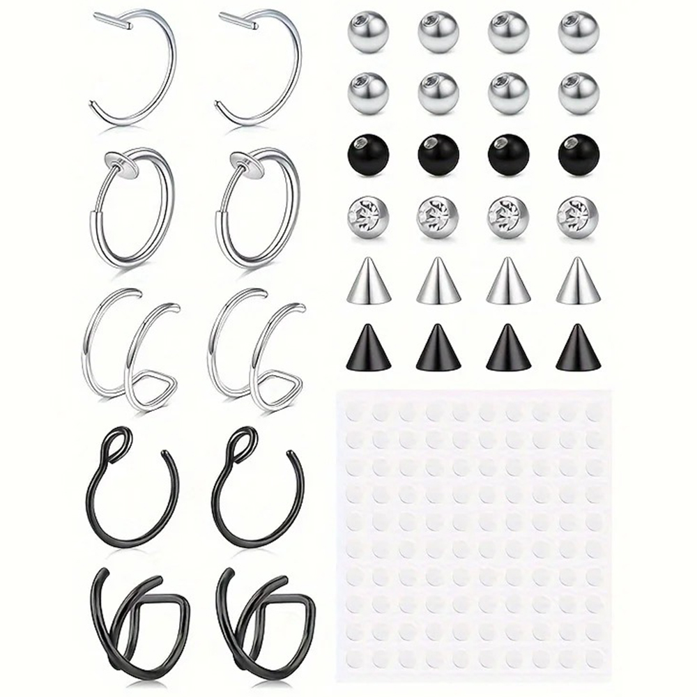 Body Jewelry Labret - Tindik Palsu, Cincin Bibir Palsu, Cincin