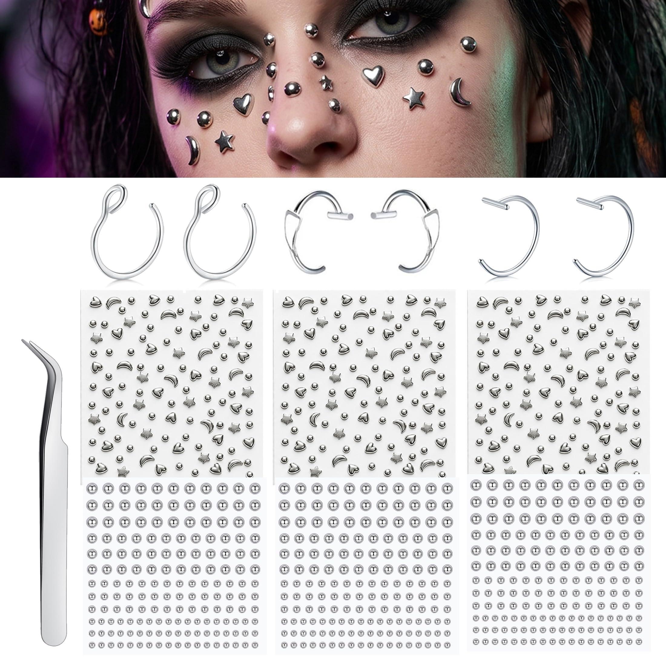 Body Jewelry Labret - Piercing Palsu Bentuk Bola, Tempel di