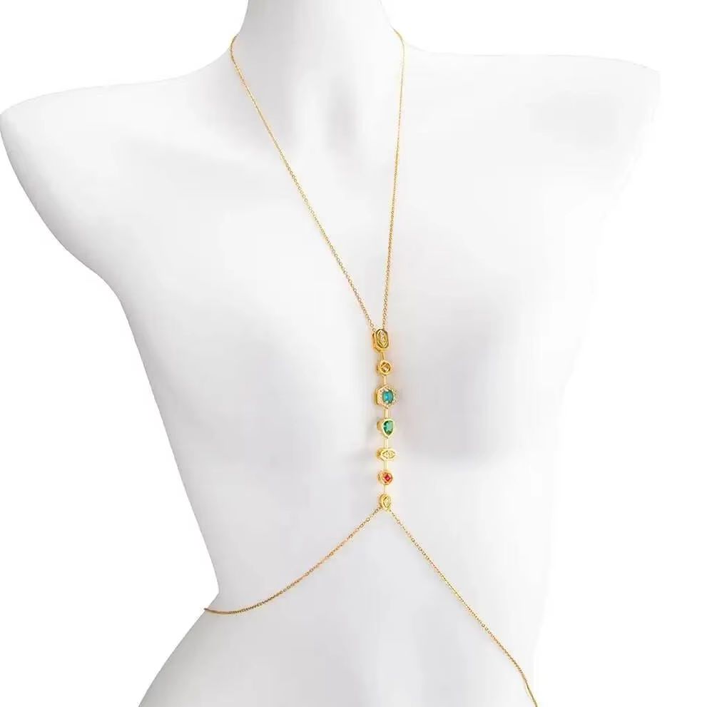 Body Jewelry Women - PuRui Rantai Dada Baja Tahan Karat