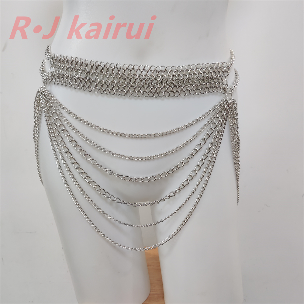 Body Jewelry Unique - Rantai Pinggang Perak Desain Unik Berlapis