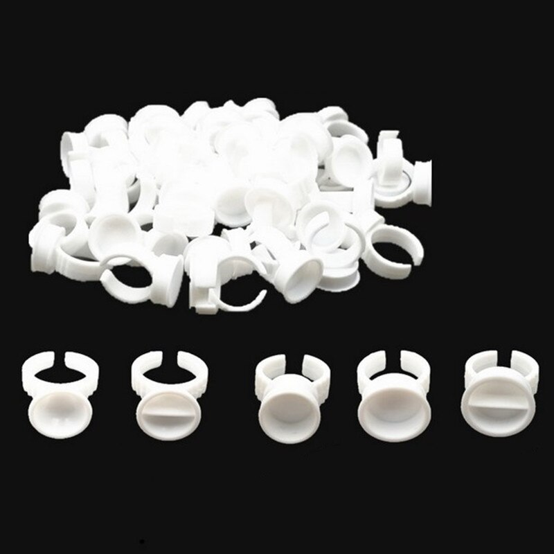 Body Jewelry Tattoo - 100 buah wadah lem putih sekali