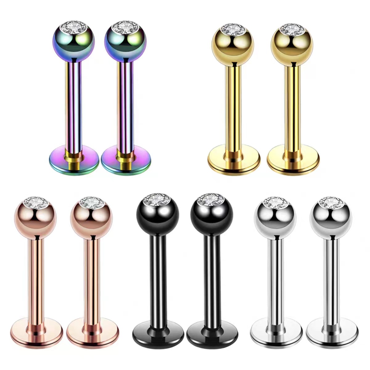 Body Jewelry Labret - Perhiasan Anting Tindik Labret Tragus Septum