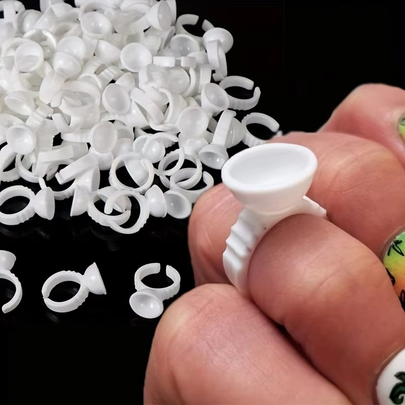 Body Jewelry Tattoo - 100 Cincin Tempat Lem Putih Sekali