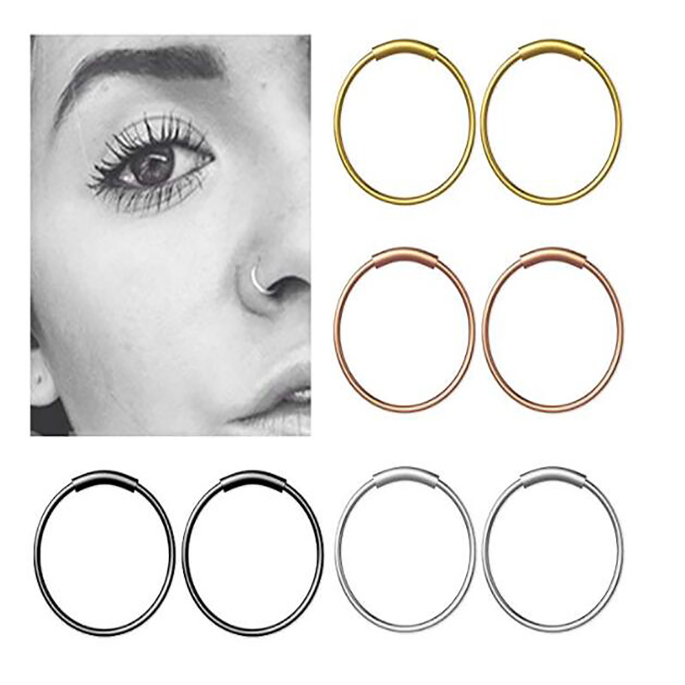 Body Jewelry Surgical Steel - 3 Buah/Lot Cincin Hoop Kontinu Tanpa