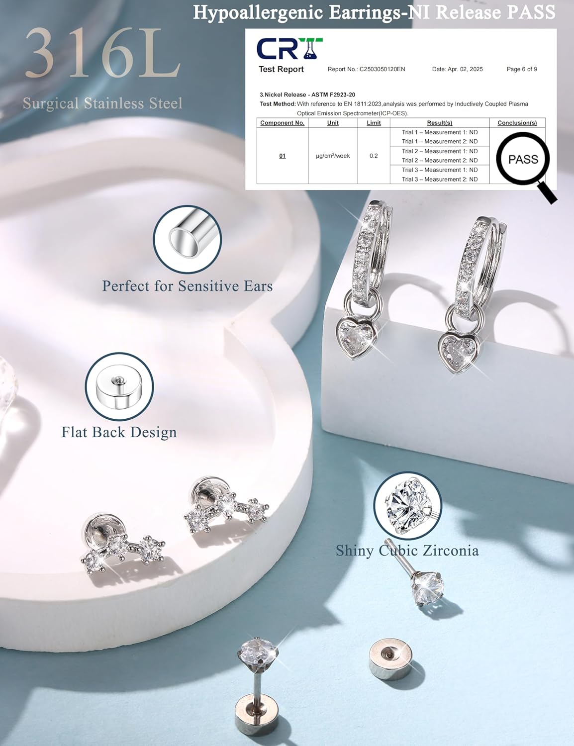 Drperfect 2Pcs/1Pasang Anting  - Body Jewelry Surgical Steel ulasan dan harga