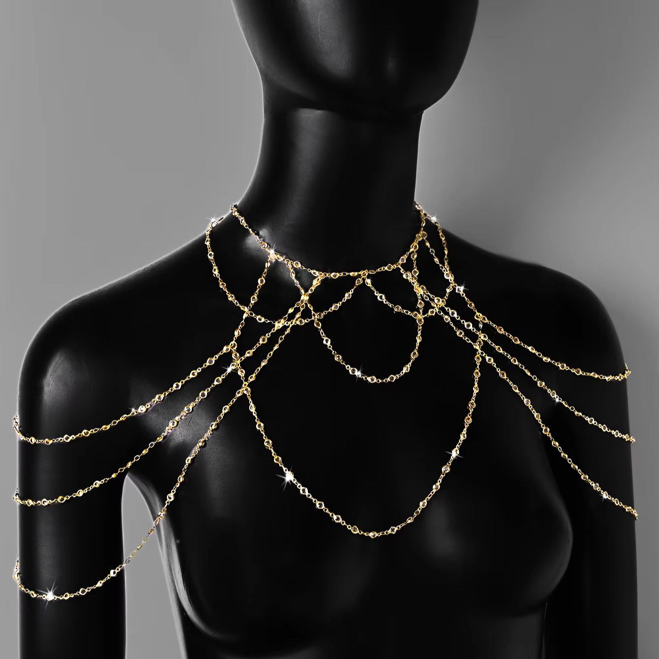 Rantai Tubuh Berlapis Emas Per - Body Jewelry Women ulasan dan harga