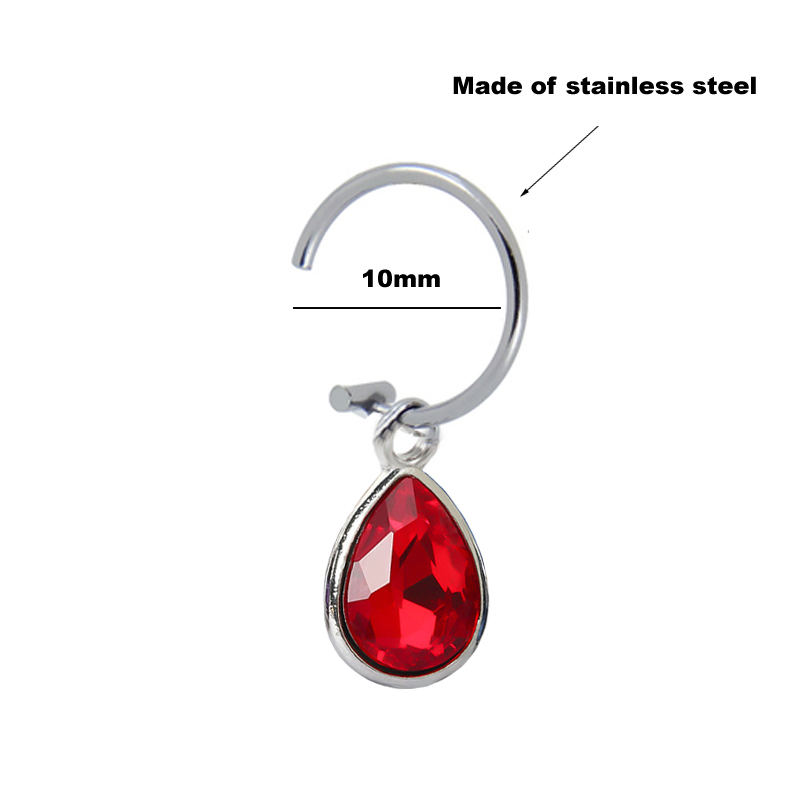 1 Buah Tindik Palsu Klip Bibir - Body Jewelry Labret ulasan dan harga