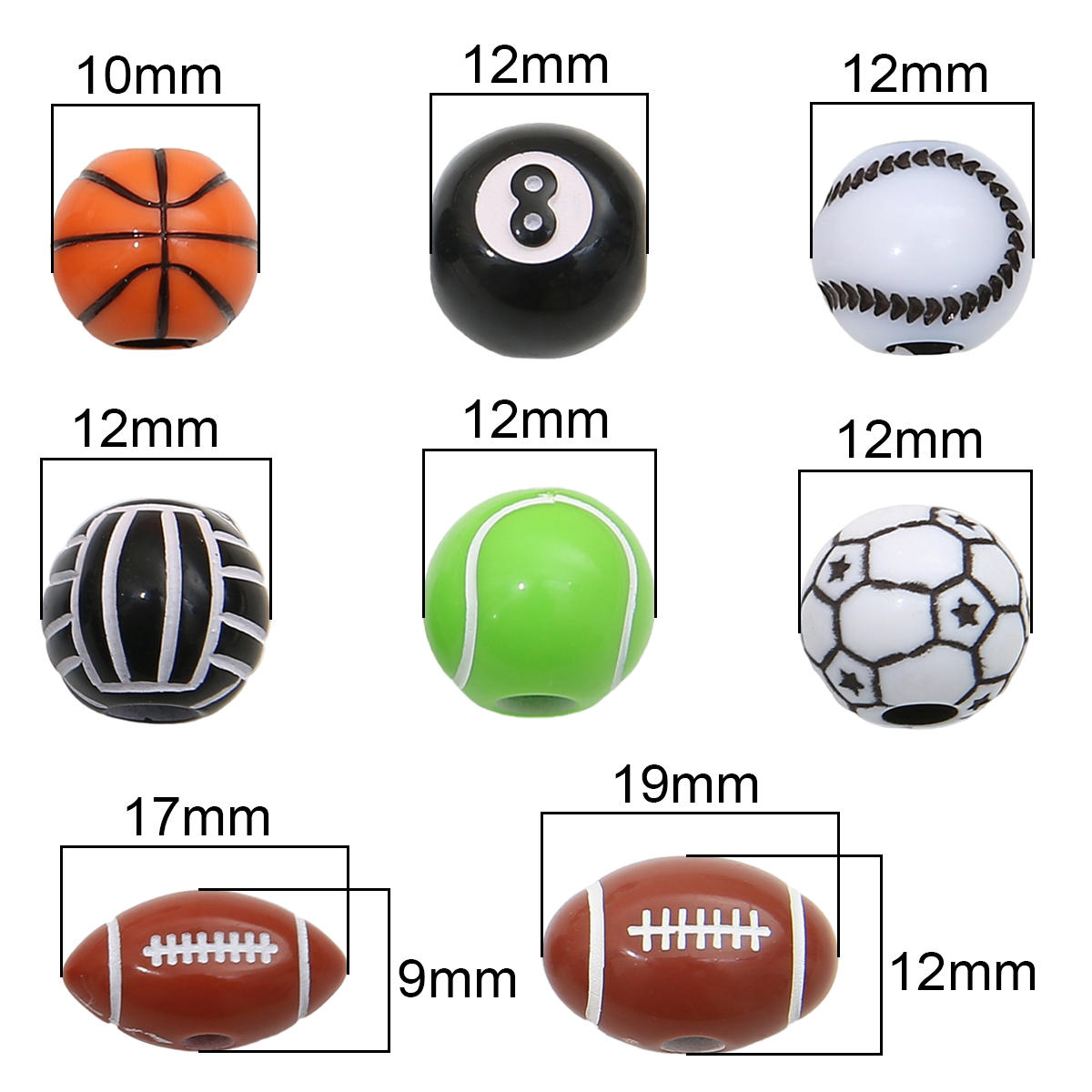 10/20/30 buah bola akrilik ser - Body Jewelry Unique ulasan dan harga