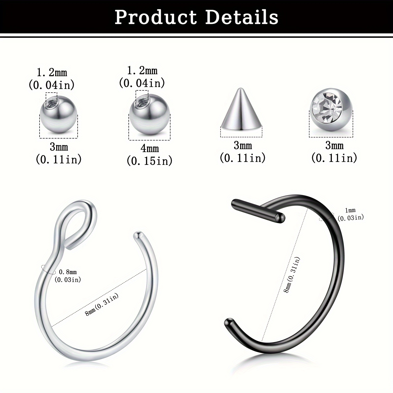 Tindik Palsu, Cincin Bibir Pal - Body Jewelry Labret ulasan dan harga