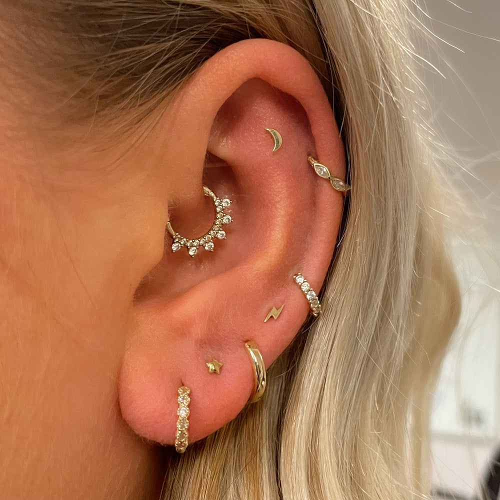 Anting-Anting Kancing Tulang R - Body Jewelry Labret ulasan dan harga