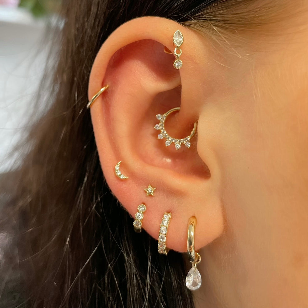 Anting-Anting Kancing Tulang R - Body Jewelry Labret ulasan dan harga