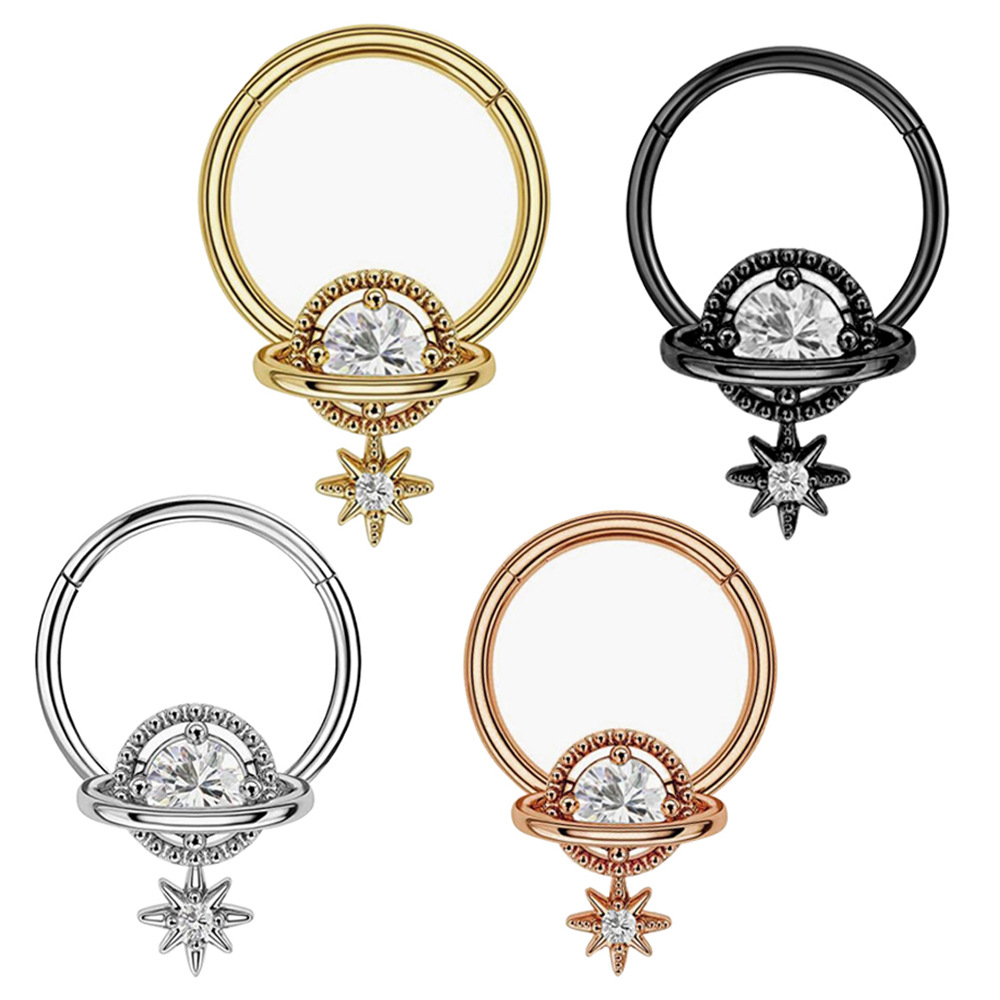 Perhiasan Septum Rings Planet  - Body Jewelry Surgical Steel ulasan dan harga