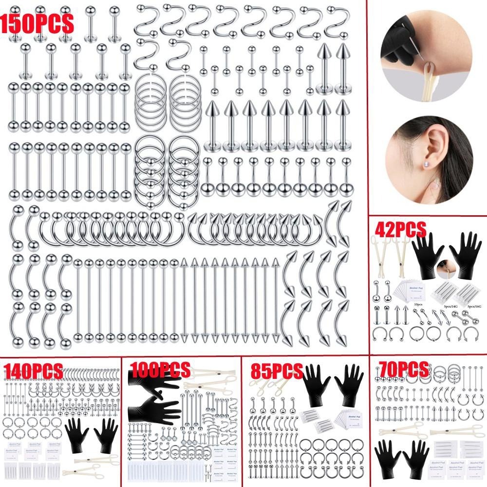 150/140/85/70/42Pcs Peralatan  - Body Jewelry Tattoo ulasan dan harga