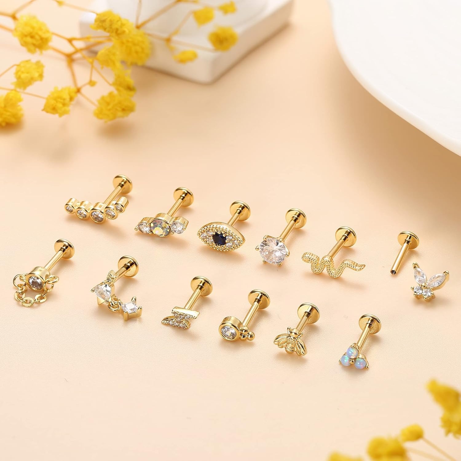 Anting-anting tulang rawan Bob - Body Jewelry Surgical Steel ulasan dan harga