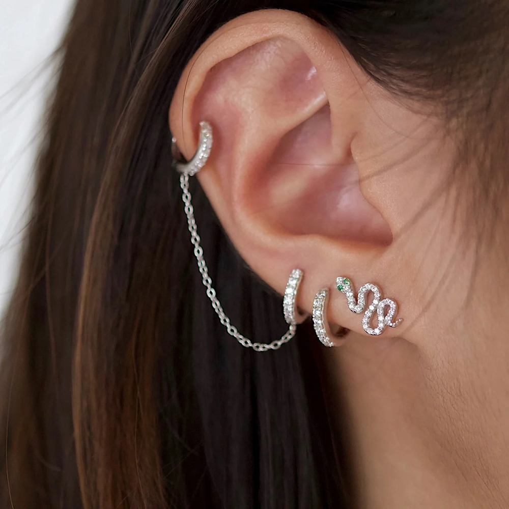 1 buah bedah baja zirkon laba- - Body Jewelry Surgical Steel ulasan dan harga