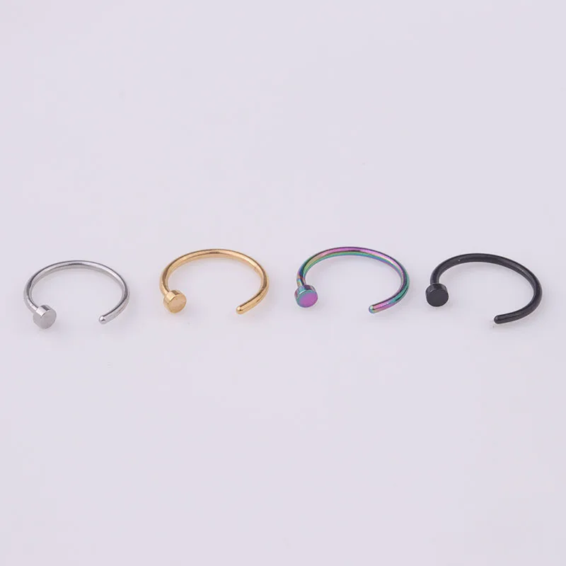 5pcs/lot 20G Cincin Hidung, 6m - Body Jewelry Surgical Steel ulasan dan harga