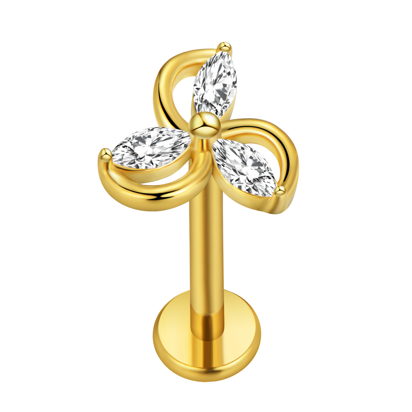 Daun Maple Labret Piercing Sta - Body Jewelry Labret ulasan dan harga