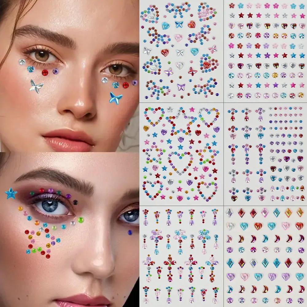 1 Lembar Stiker Berlian Imitas - Body Jewelry Tattoo ulasan dan harga
