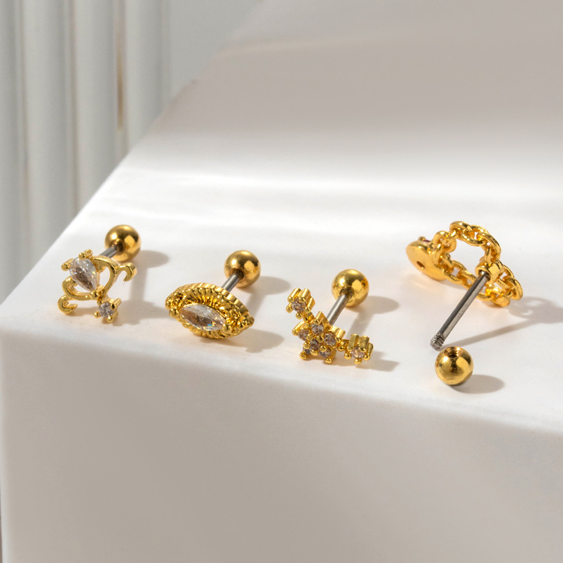 Anting-anting tulang rawan tit - Body Jewelry Labret ulasan dan harga