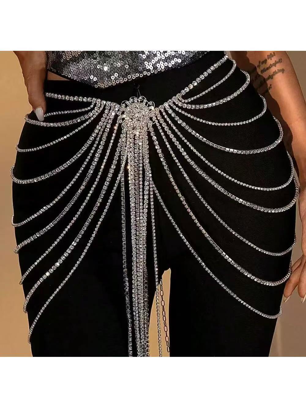 Gaun malam mewah rantai seteng - Body Jewelry Europe ulasan dan harga