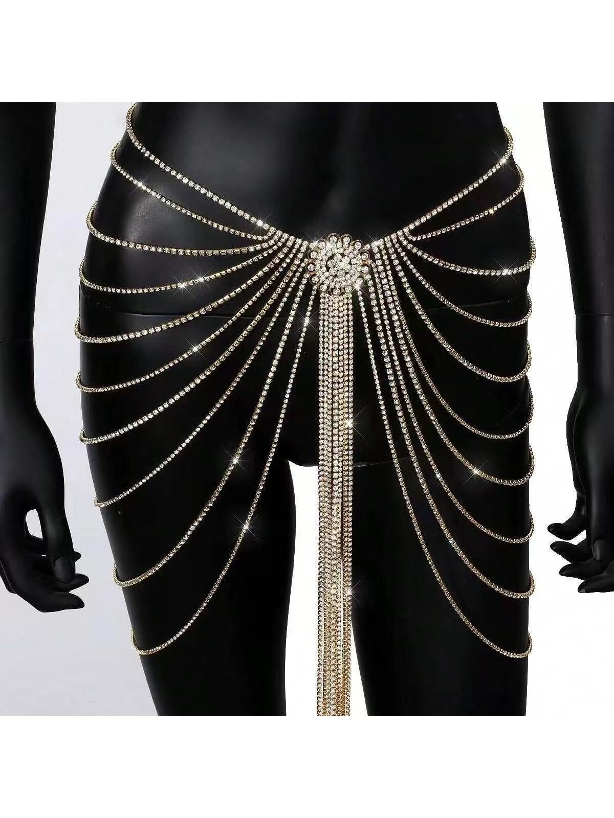 Gaun malam mewah rantai seteng - Body Jewelry Europe ulasan dan harga