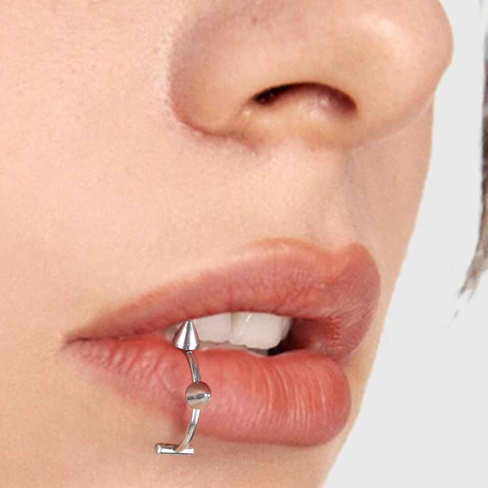 10 buah cincin hidung Punk sat - Body Jewelry Labret ulasan dan harga