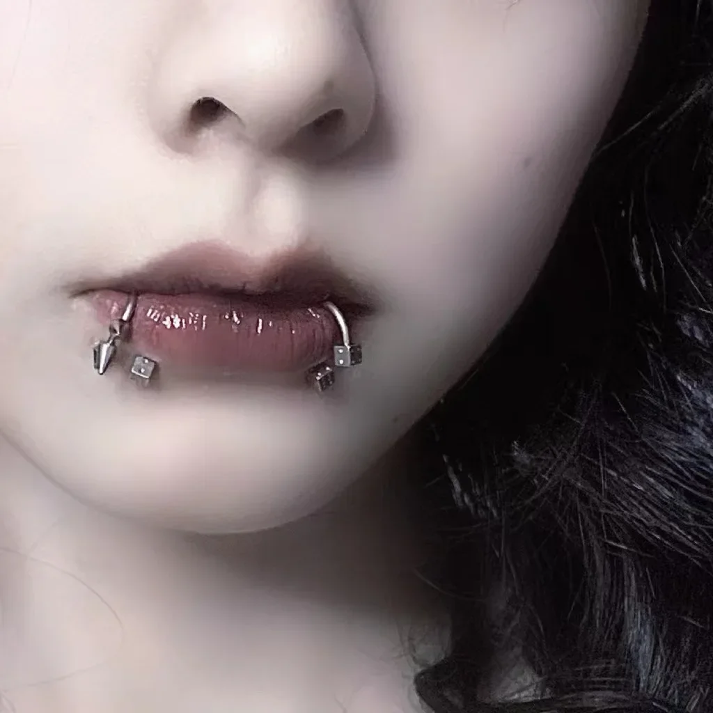 10 buah cincin hidung Punk sat - Body Jewelry Labret ulasan dan harga