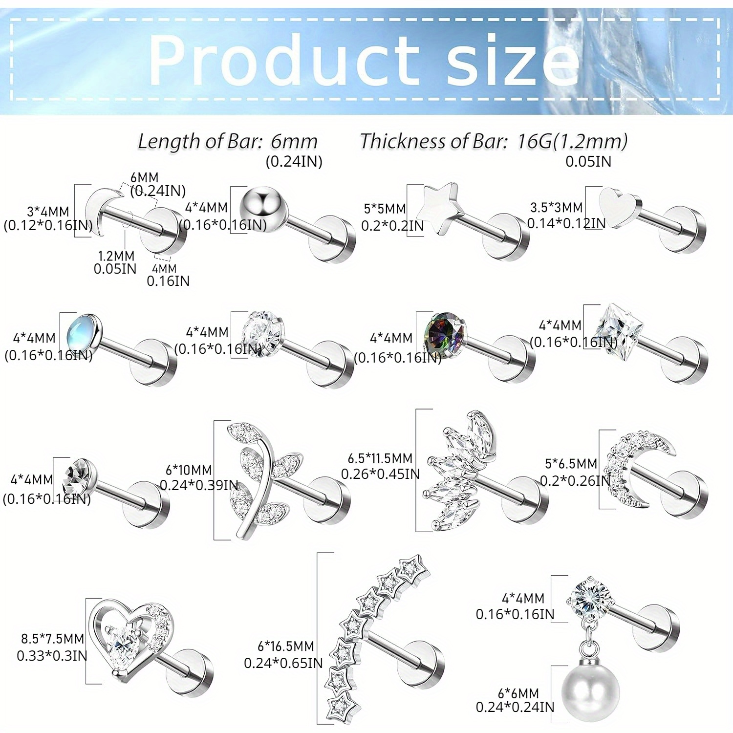 Drperfect anting-anting kancin - Body Jewelry Surgical Steel ulasan dan harga