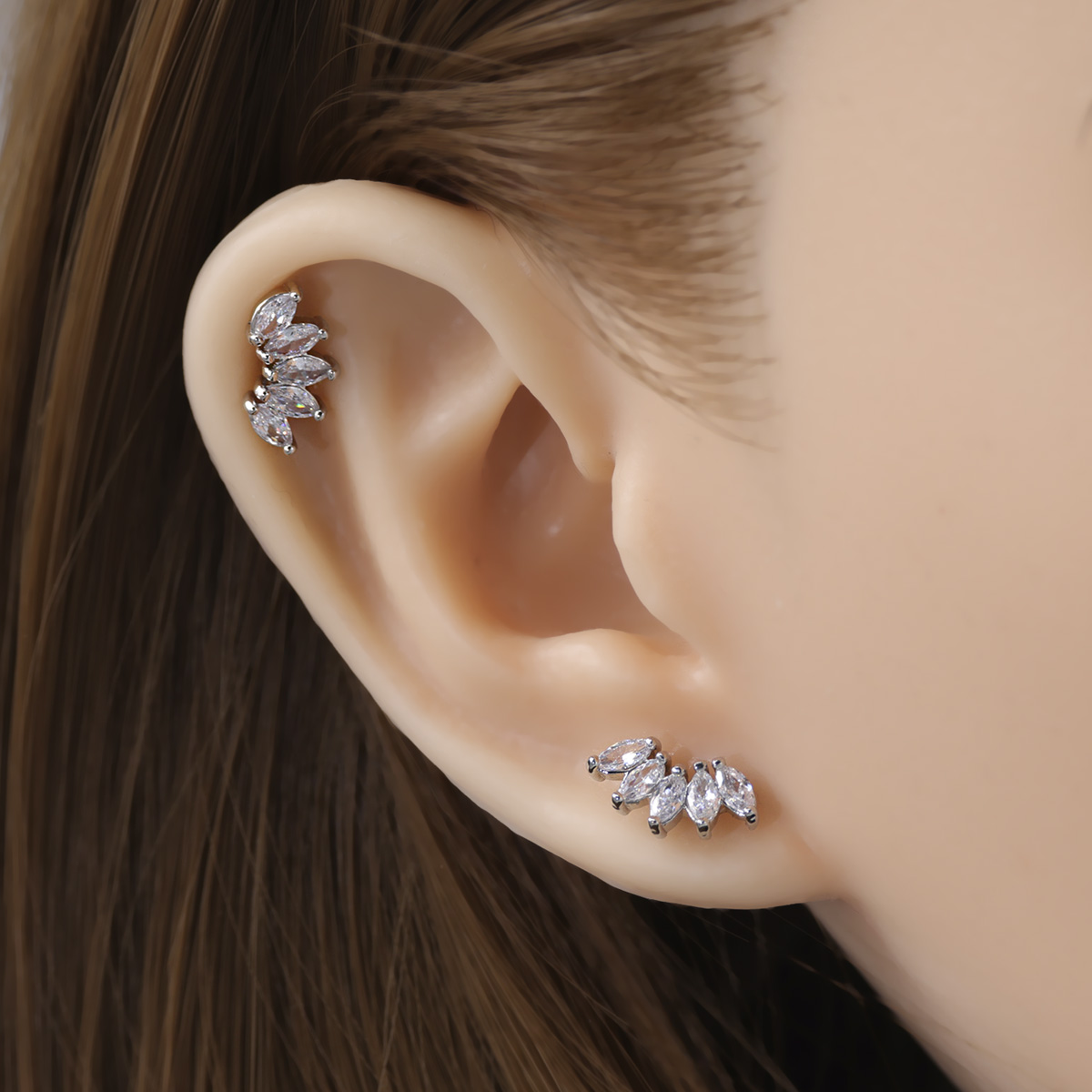 2 buah anting-anting tulang ra - Body Jewelry Surgical Steel ulasan dan harga