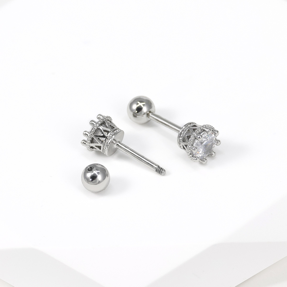 2 buah anting-anting tulang ra - Body Jewelry Surgical Steel ulasan dan harga
