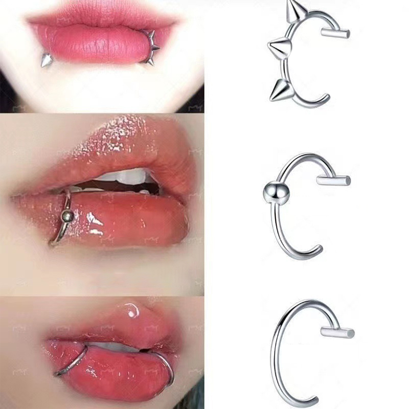 1Pc Cincin Hidung Palsu Stainl - Body Jewelry Labret ulasan dan harga
