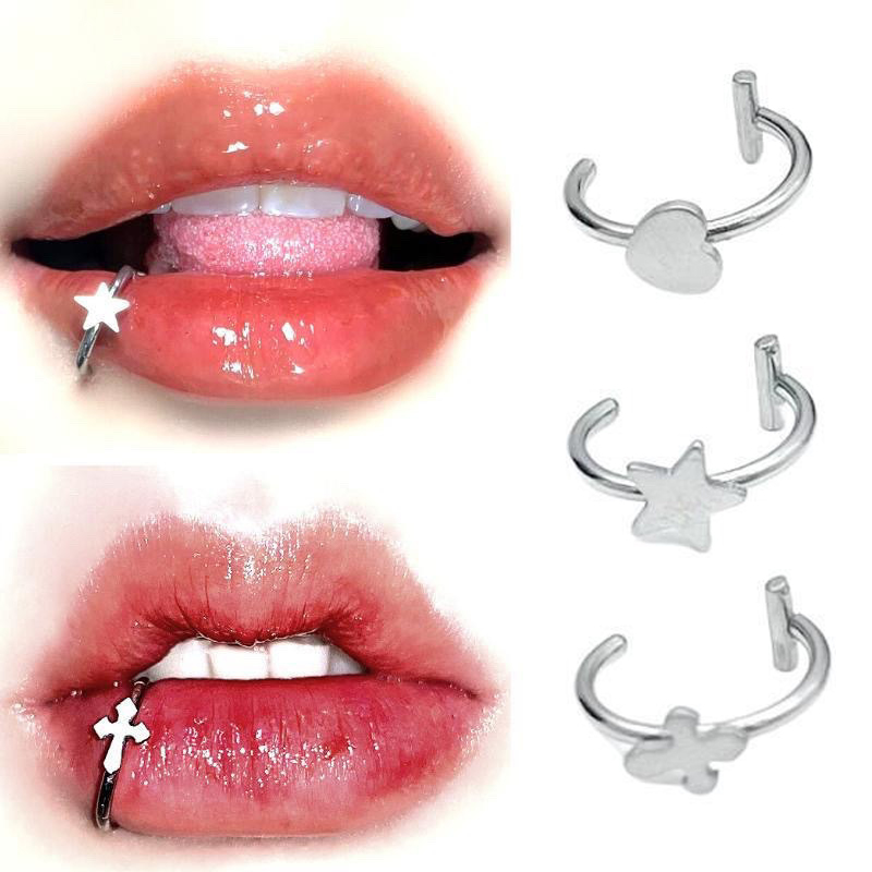 1Pc Cincin Hidung Palsu Stainl - Body Jewelry Labret ulasan dan harga