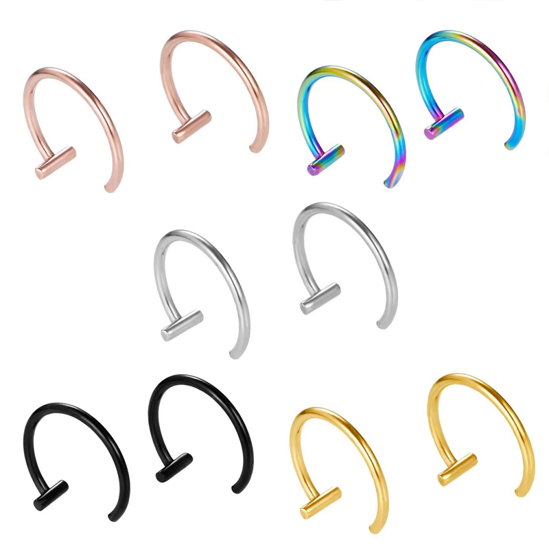 Anting-anting setengah lingkar - Body Jewelry Surgical Steel ulasan dan harga