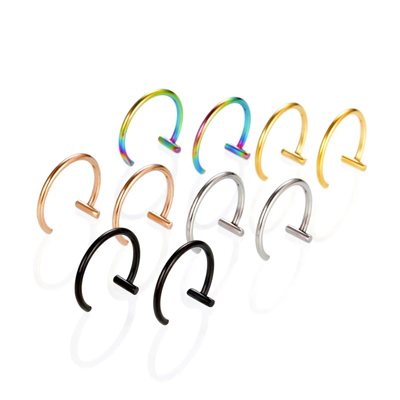 Anting-anting setengah lingkar - Body Jewelry Surgical Steel ulasan dan harga