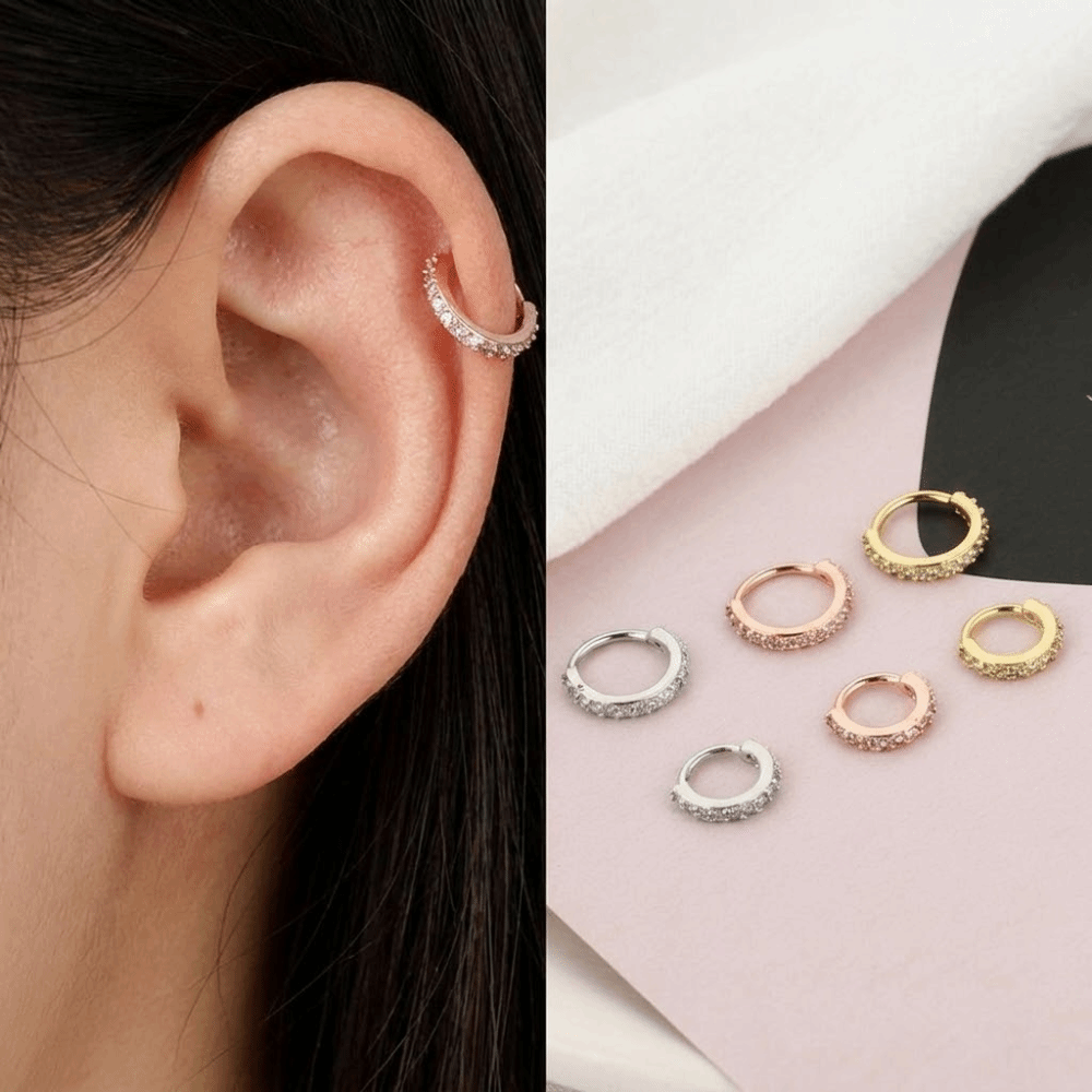 Cincin Hidung Zirkon Kubik Bul - Body Jewelry Europe ulasan dan harga
