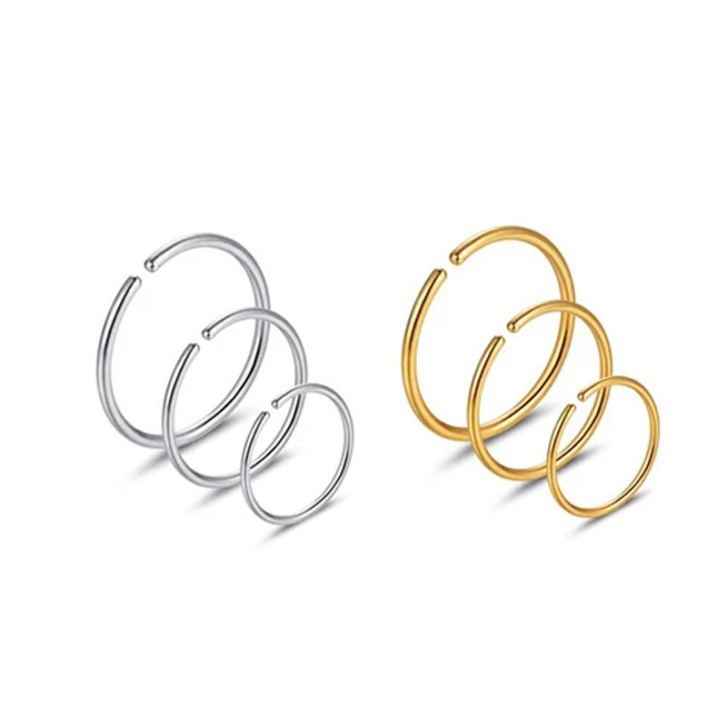 6pcs/lot Anting Hidung Hipoale - Body Jewelry Surgical Steel ulasan dan harga