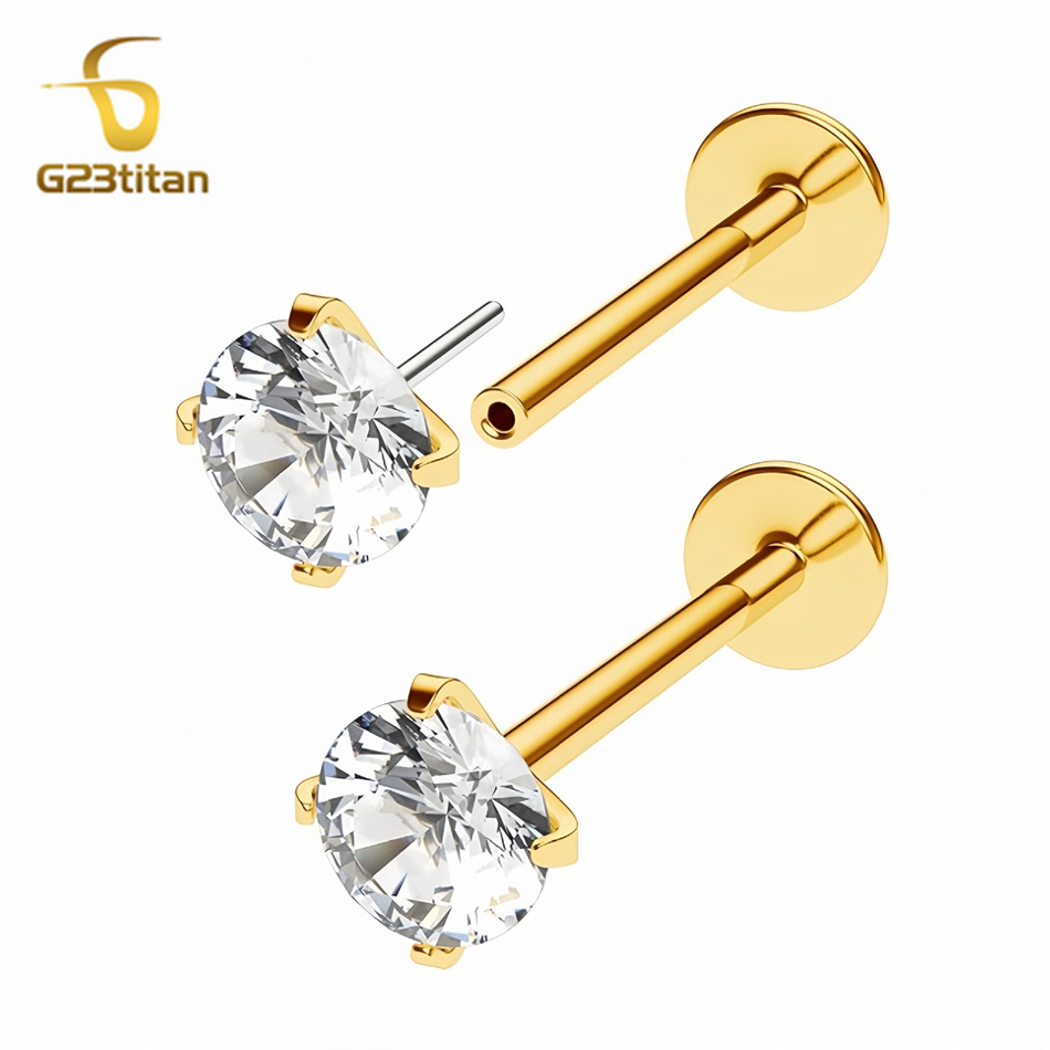 2pc Anting Titanium G23 Model  - Body Jewelry Labret ulasan dan harga