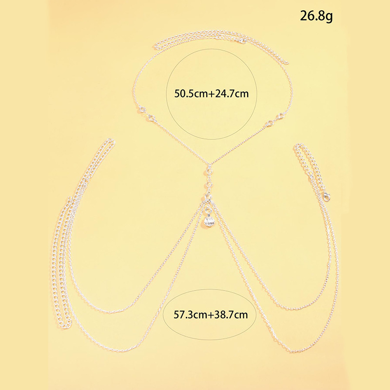 Rantai Tubuh Wanita Warna Pera - Body Jewelry Y2K ulasan dan harga