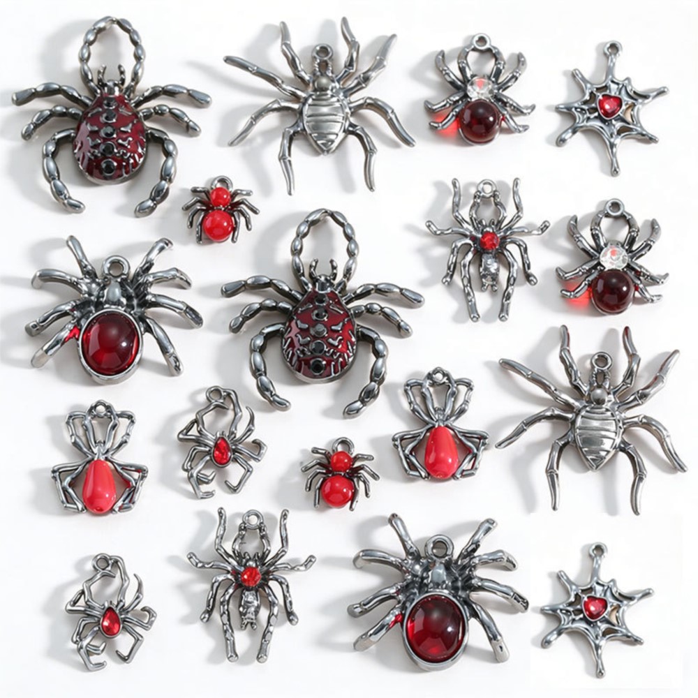 5 Buah Liontin Laba-laba Hitam - Body Jewelry Y2K ulasan dan harga