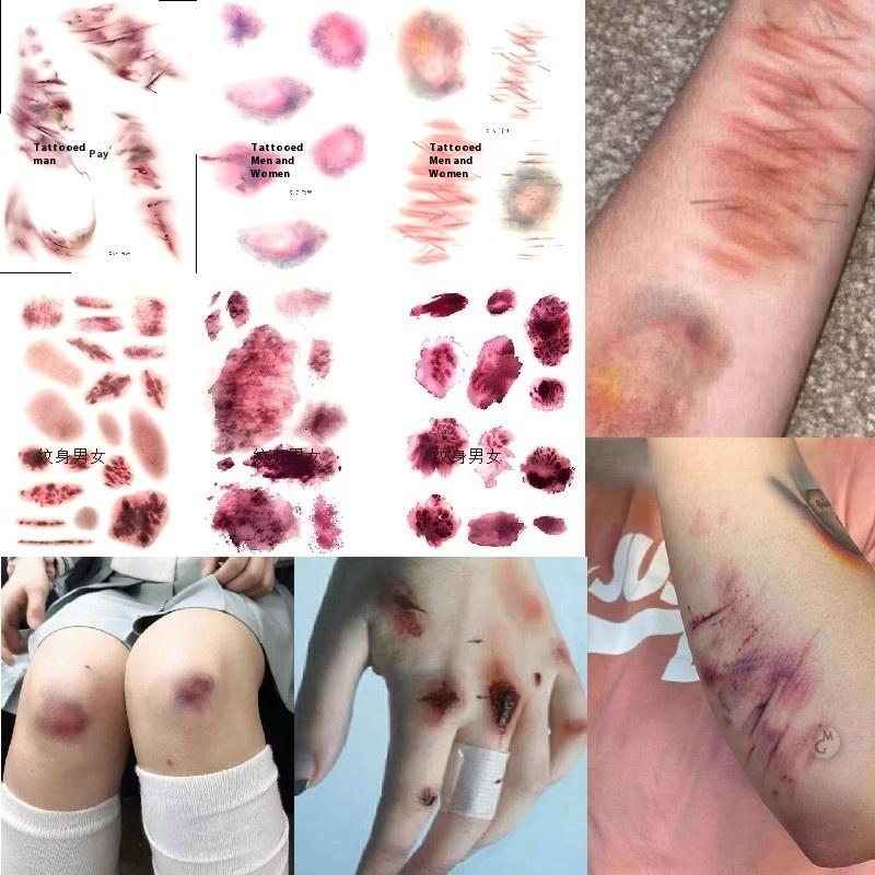 4 Lembar Tato Temporer Luka Me - Body Jewelry Tattoo ulasan dan harga
