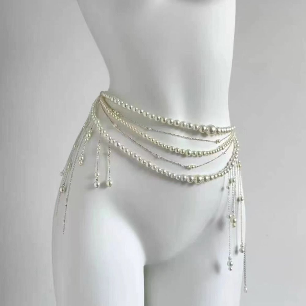 Rantai Pinggang Mutiara Elegan - Body Jewelry Women ulasan dan harga