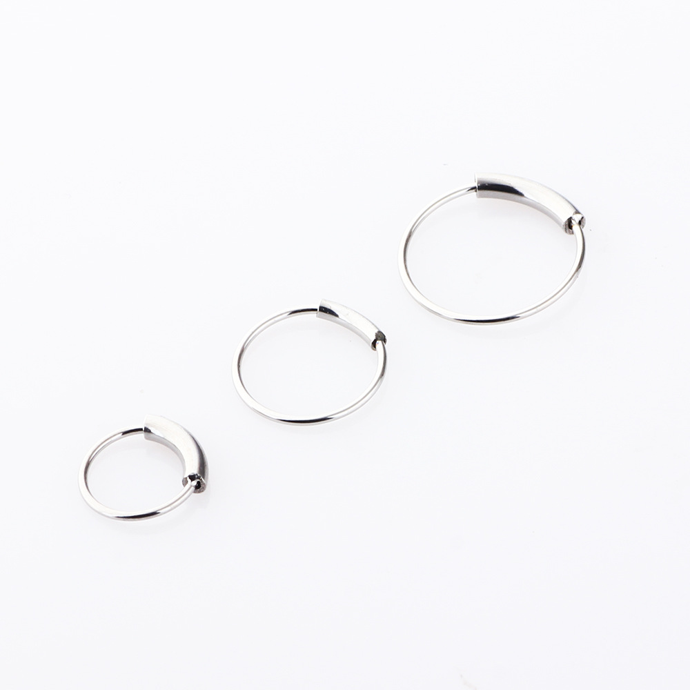 3 Buah/Lot Cincin Hoop Kontinu - Body Jewelry Surgical Steel ulasan dan harga