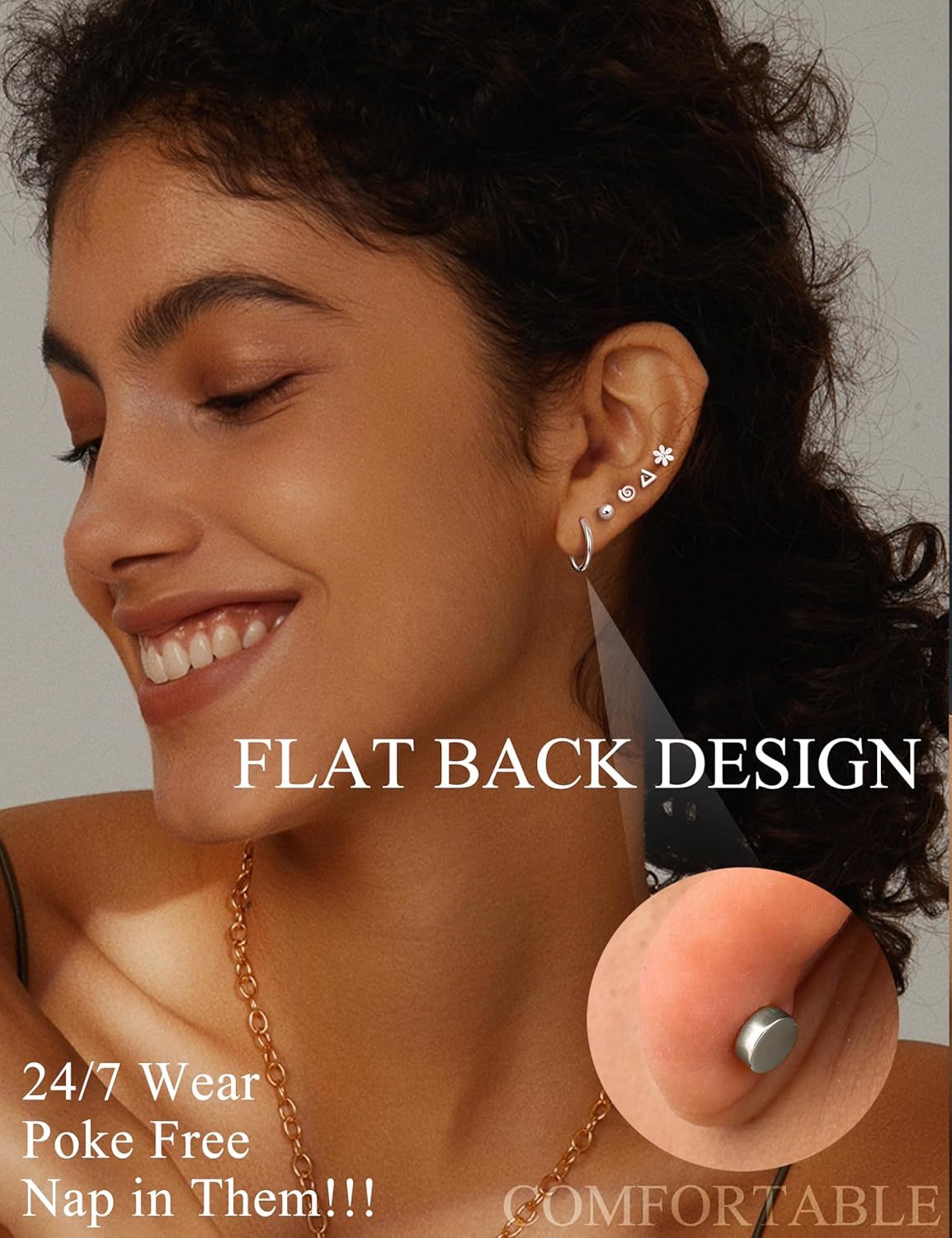 FASACCO 1 Pasang Anting Baja B - Body Jewelry Surgical Steel ulasan dan harga