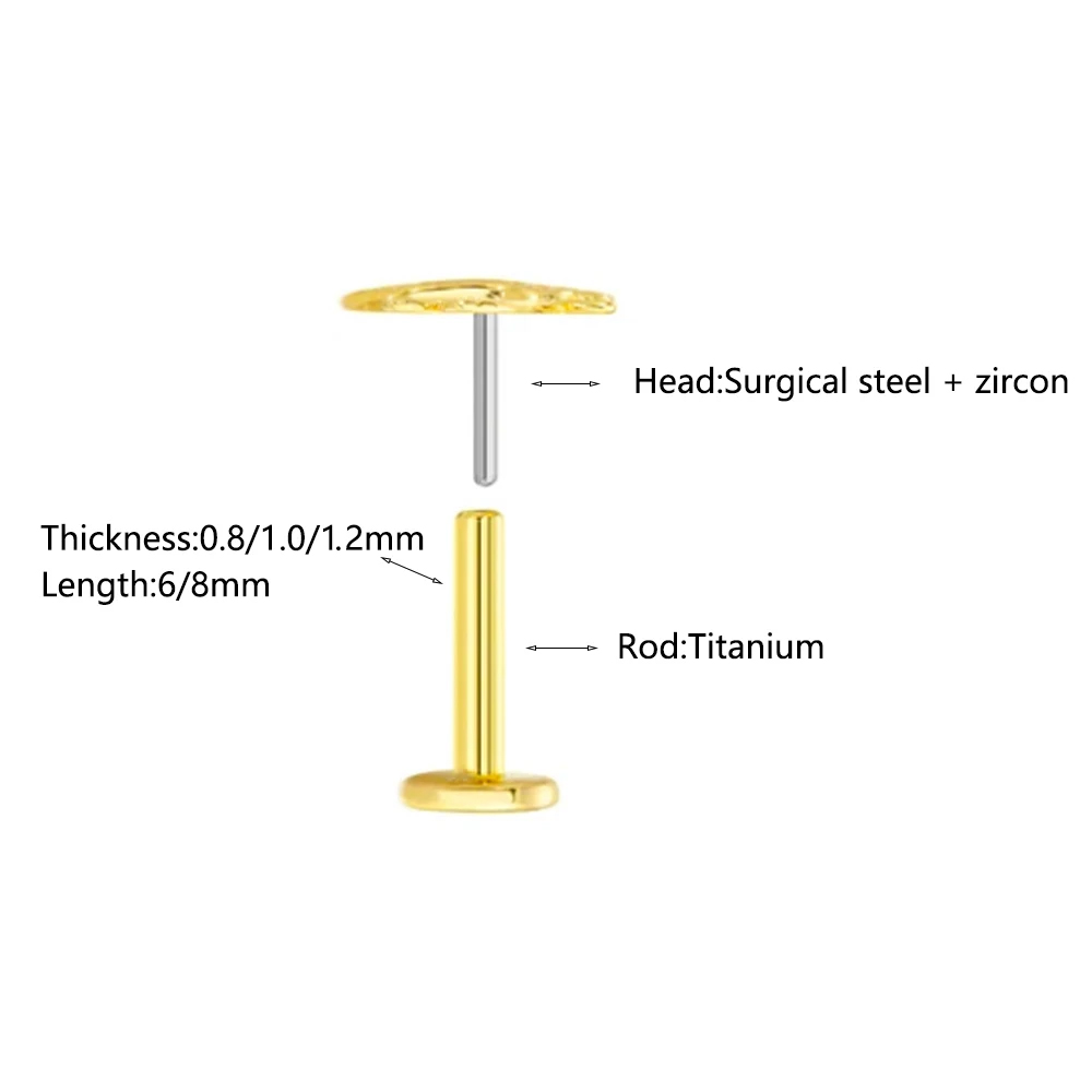 ASTM F136 G23 Titanium Berbent - Body Jewelry Labret ulasan dan harga